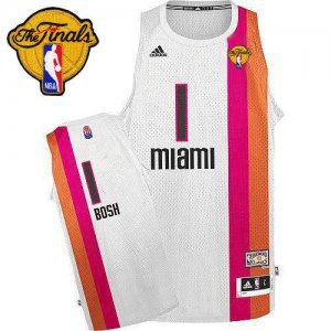 Jerseys Factory Cheap Heat #1 Chris Bosh White ABA Hardwood Clas