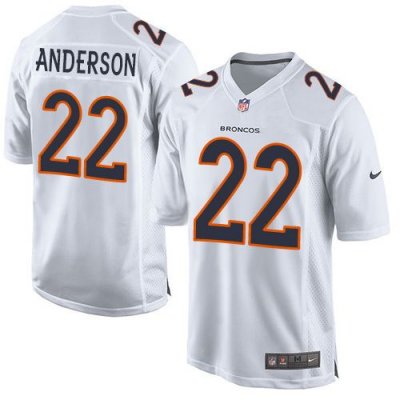 Jerseys Factory Cheap Nike Broncos #22 C.J. Anderson White Men's