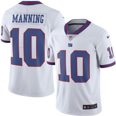 Jerseys Factory Cheap Nike Giants #10 Eli Manning White Men's St