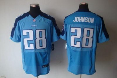 Jerseys Factory Cheap Nike Titans #28 Chris Johnson Light Blue T
