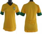 Jerseys Factory Cheap Brazil Blank Yellow Home Women Soccer Coun