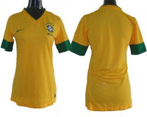 Jerseys Factory Cheap Brazil Blank Yellow Home Women Soccer Coun