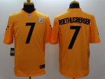 Jerseys Factory Cheap Nike Steelers #7 Ben Roethlisberger Gold M