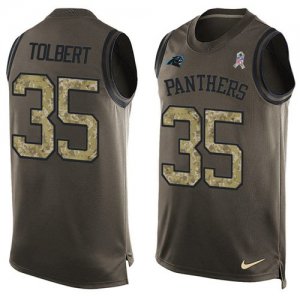 Jerseys Factory Cheap Nike Panthers #35 Mike Tolbert Green Men's