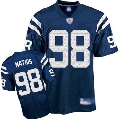 Jerseys Factory Cheap Colts #98 Robert Mathis Blue Stitched NFL