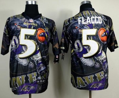 Jerseys Factory Cheap Nike Ravens #5 Joe Flacco Team Color Men's