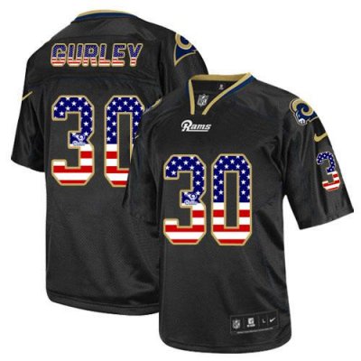 Jerseys Factory Cheap Nike Rams #30 Todd Gurley Black Men's Stit