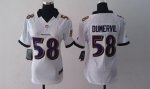 Jerseys Factory Cheap Nike Ravens #58 Elvis Dumervil White Women