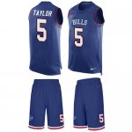 Jerseys Factory Cheap Nike Bills #5 Tyrod Taylor Royal Blue Team