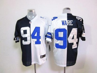 Jerseys Factory Cheap Nike Cowboys #94 DeMarcus Ware Navy Blue/W