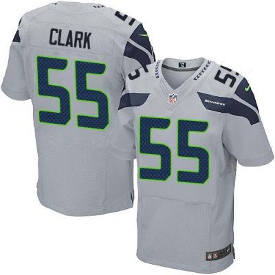 Jerseys Factory Cheap Nike Seahawks #55 Frank Clark Grey Alterna