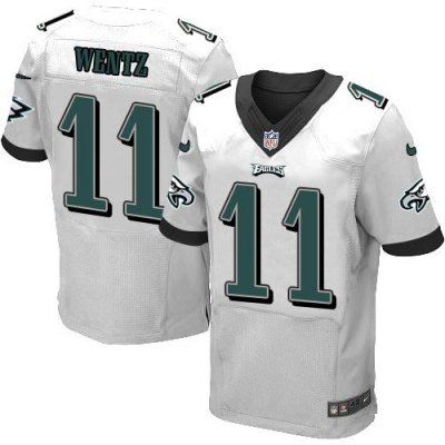 Jerseys Factory Cheap Nike Eagles #11 Carson Wentz White Men's S