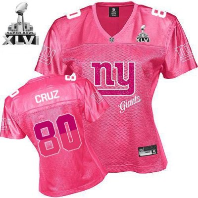 Jerseys Factory Cheap Giants #80 Victor Cruz Pink 2011 Women's F