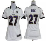 Jerseys Factory Cheap Nike Ravens #27 Ray Rice White With Art Pa