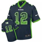 Jerseys Factory Cheap Nike Seahawks #12 Fan Steel Blue Team Colo