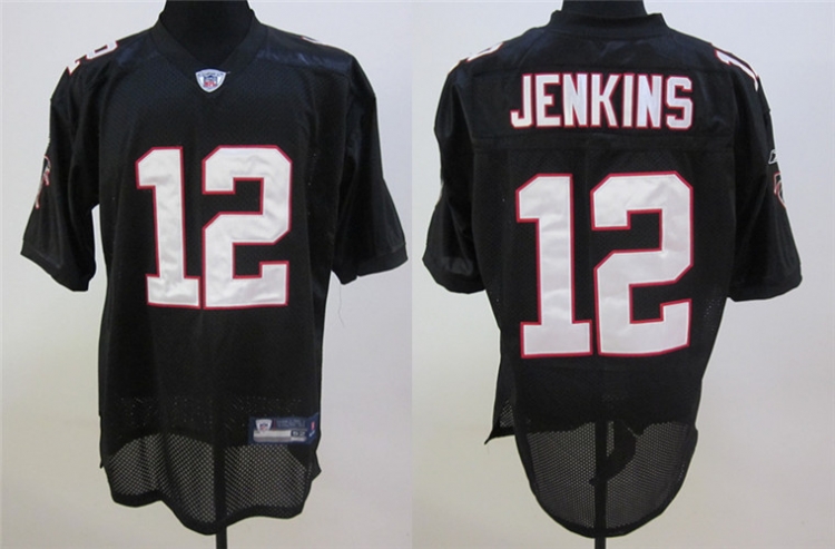Jerseys Factory Cheap Falcons #12 Michael Jenkins Black Stitched - Click Image to Close