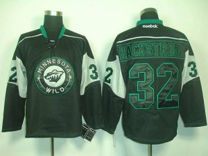 Jerseys Factory Cheap Wild #32 Niklas Backstrom Black Ice Embroi