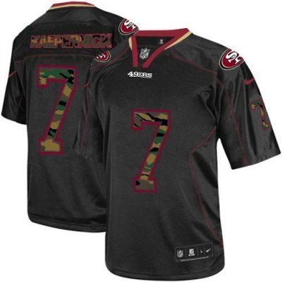Jerseys Factory Cheap Nike 49ers #7 Colin Kaepernick Black Men's