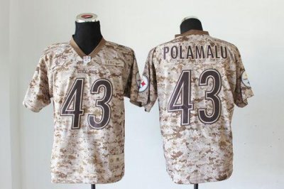 Jerseys Factory Cheap Nike Steelers #43 Troy Polamalu Camo USMC