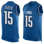 Jerseys Factory Cheap Nike Lions #15 Golden Tate III Blue Team C