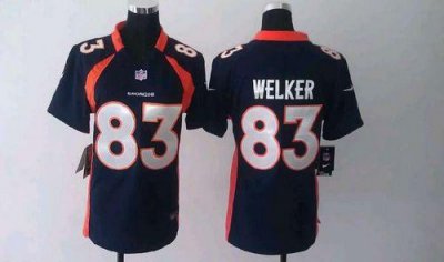 Jerseys Factory Cheap Nike Broncos #83 Wes Welker Blue Alternate