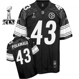 Jerseys Factory Cheap Steelers #43 Troy Polamalu Black Shadow Su