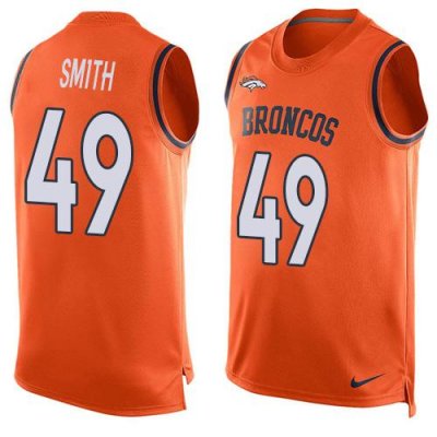 Jerseys Factory Cheap Nike Broncos #49 Dennis Smith Orange Team