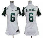 Jerseys Factory Cheap Nike Jets #6 Mark Sanchez White Women's Em