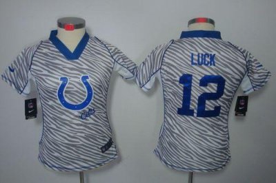 Jerseys Factory Cheap Nike Colts #12 Andrew Luck Zebra Women's E