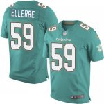 Jerseys Factory Cheap Nike Dolphins #59 Dannell Ellerbe Aqua Gre
