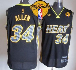 Jerseys Factory Cheap Heat #34 Ray Allen Black Electricity Fashi