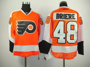 Jerseys Factory Cheap Flyers #48 Danny Briere Embroidered Orange