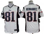 Jerseys Factory Cheap Nike Patriots #81 Aaron Hernandez White Me