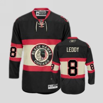 Jerseys Factory Cheap Blackhawks #8 Nick Leddy Embroidered Black