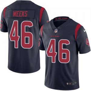 Jerseys Factory Cheap Nike Texans #46 Jon Weeks Navy Blue Men's