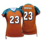 Jerseys Factory Cheap Dolphins #23 Ronnie Brown Orange Women's F