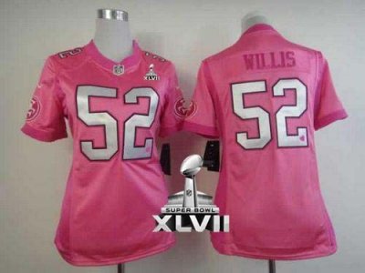 Jerseys Factory Cheap Nike 49ers #52 Patrick Willis Pink Super B