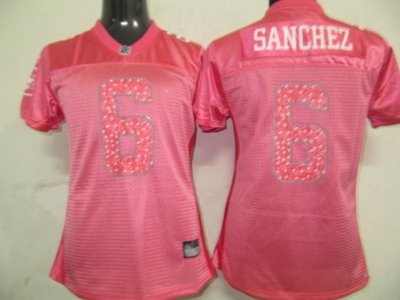Jerseys Factory Cheap Jets #6 Mark Sanchez Red Women's Sweethear