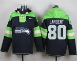 Jerseys Factory Cheap Nike Seahawks #80 Steve Largent Steel Blue
