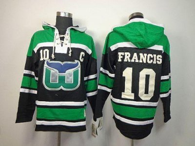 Jerseys Factory Cheap Whalers #10 Ron Francis Green/Black Sawyer