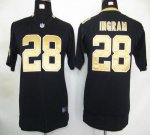 Jerseys Factory Cheap Nike Saints #28 Mark Ingram Black Team Col