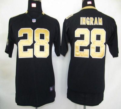 Jerseys Factory Cheap Nike Saints #28 Mark Ingram Black Team Col