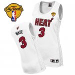 Jerseys Factory Cheap Heat #3 Dwyane Wade Finals Patch White Wom