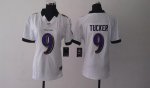 Jerseys Factory Cheap Nike Ravens #9 Justin Tucker White Women's