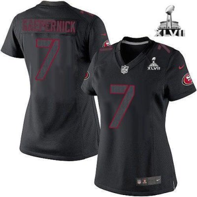 Jerseys Factory Cheap Nike 49ers #7 Colin Kaepernick Black Impac
