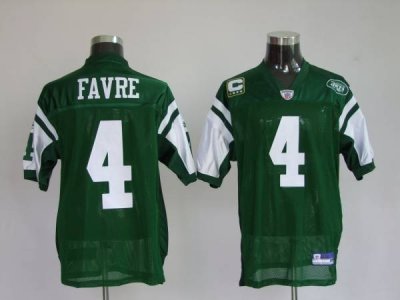 Jerseys Factory Cheap Jets #4 Brett Favre Green Embroidered Yout
