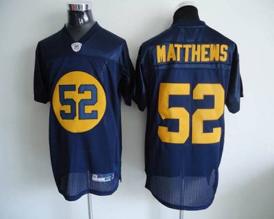 Jerseys Factory Cheap Packers #52 Clay Matthews Blue Stitched NF