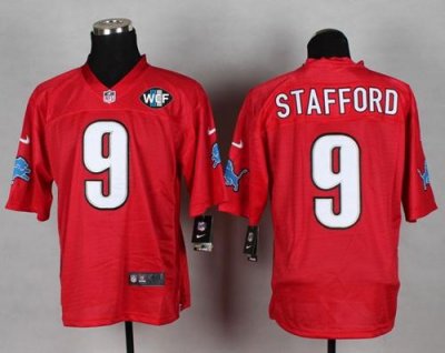 Jerseys Factory Cheap Nike Lions #9 Matthew Stafford Red With WC