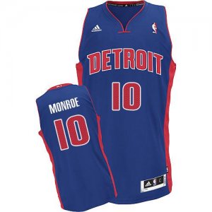 Jerseys Factory Cheap Revolution 30 Pistons #10 Greg Monroe Blue