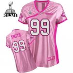 Jerseys Factory Cheap Nike 49ers #99 Aldon Smith Pink Super Bowl